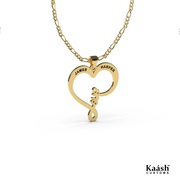 Heart Love Pendant With Name Engraved
